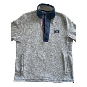 Vintage Y2K Abercrombie & Fitch Gray Half Zip Fleece Pullover Men's Large